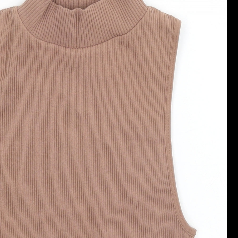 Zara Womens Beige   Basic T-Shirt Size M