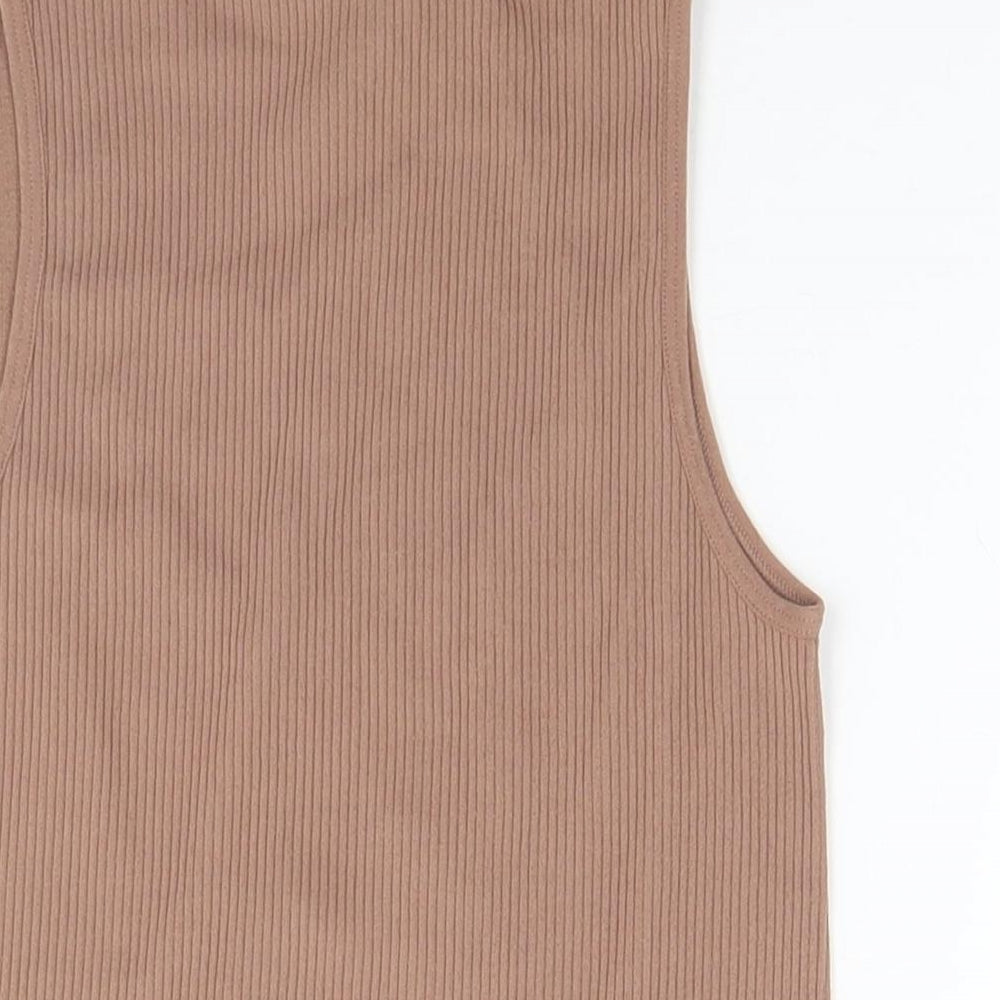 Zara Womens Beige   Basic T-Shirt Size M