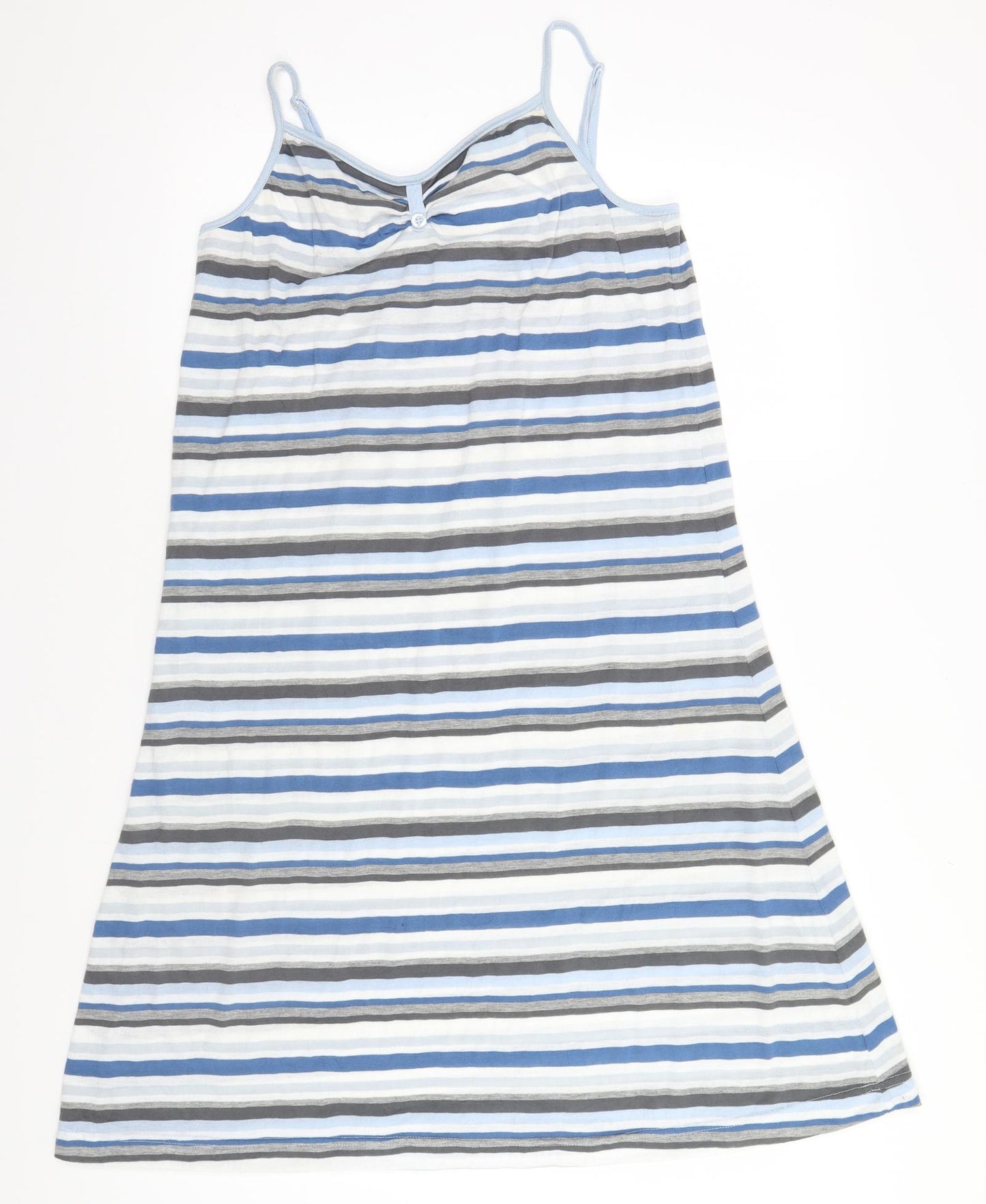 Preworn Womens Blue Striped  A-Line