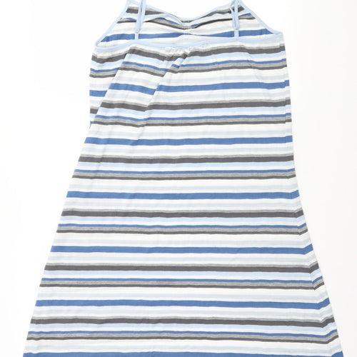 Preworn Womens Blue Striped  A-Line
