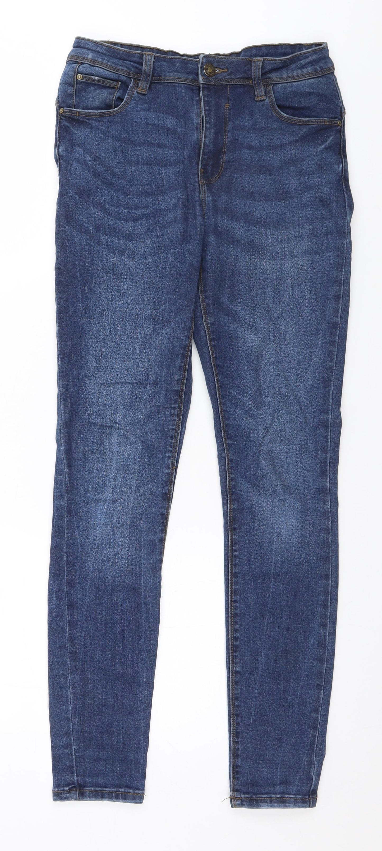 Denim & Co. Womens Blue   Skinny Jeans Size 12 L26 in