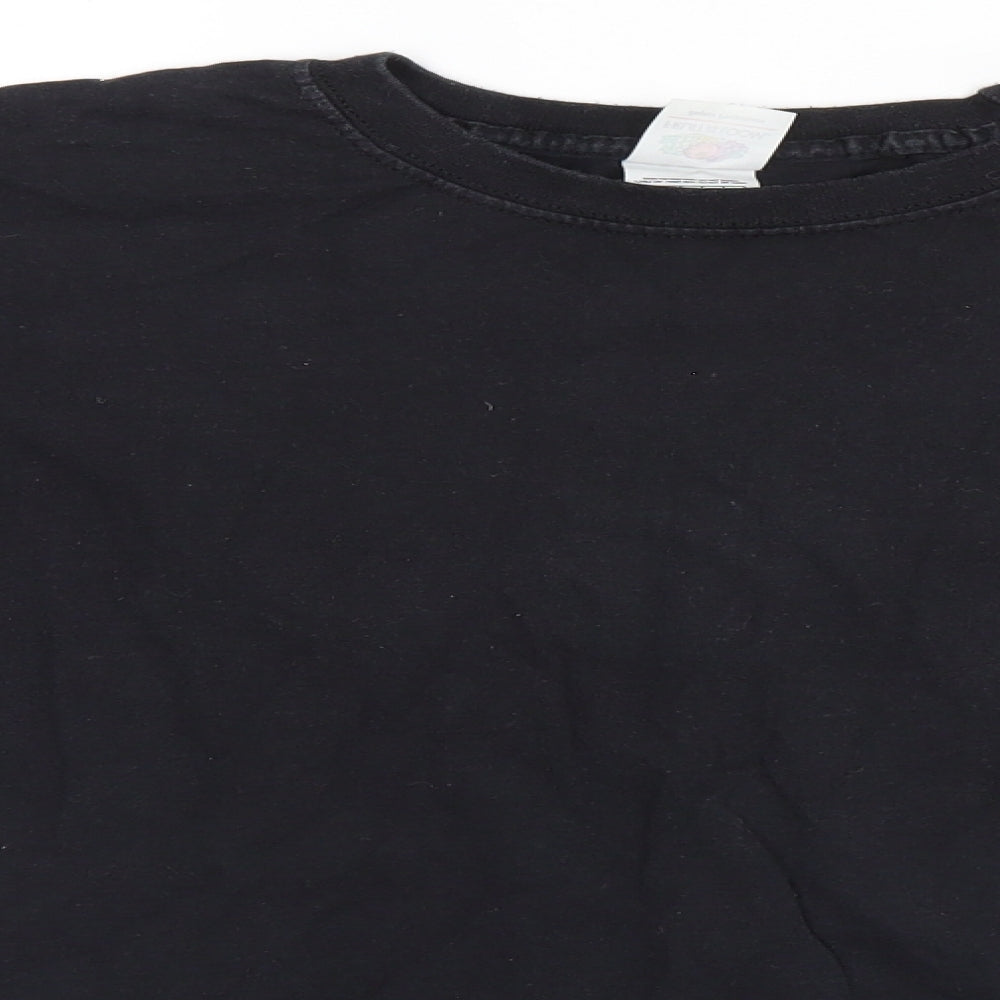 Fruit of the Loom Mens Black    T-Shirt Size S