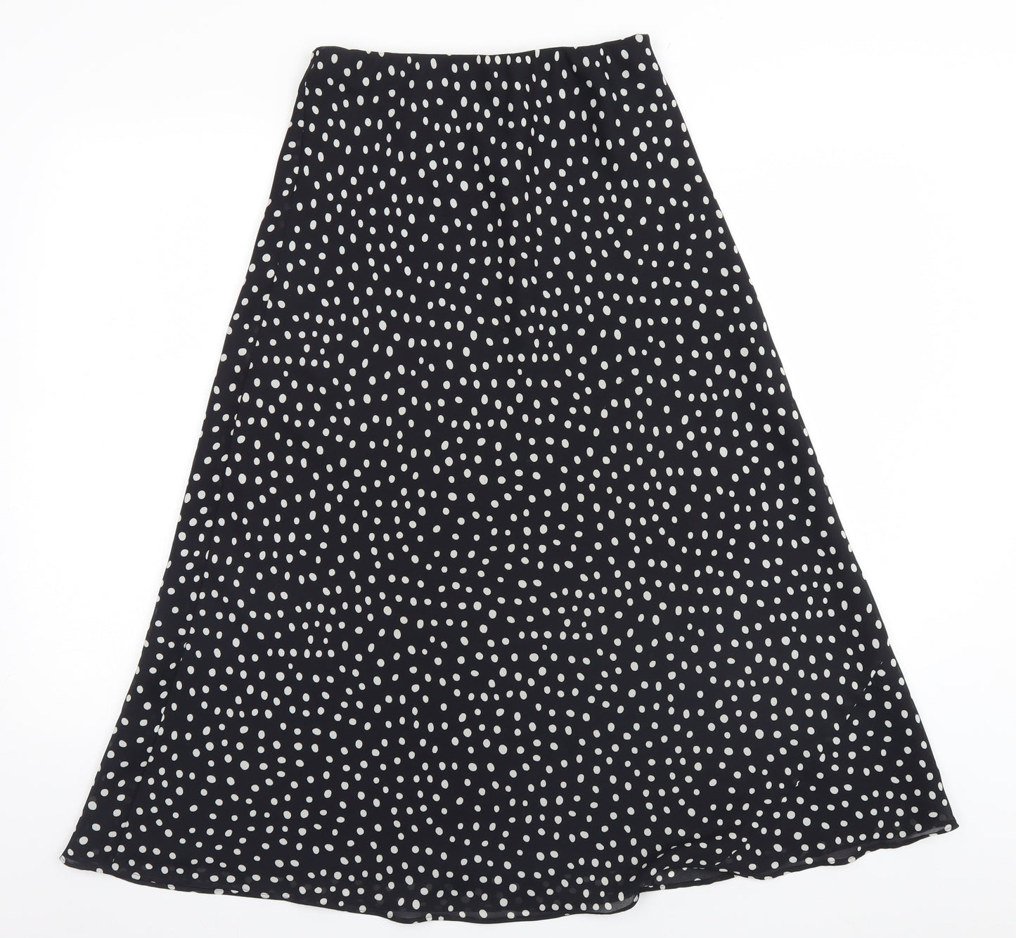 Viyella Womens Black Polka Dot  A-Line Skirt Size 8