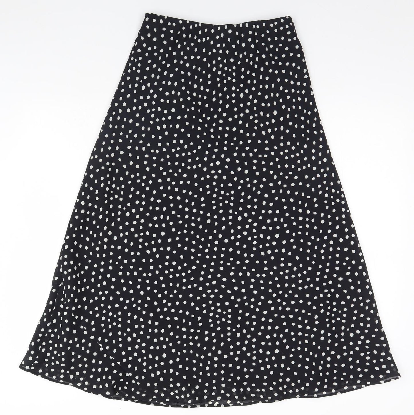 Viyella Womens Black Polka Dot  A-Line Skirt Size 8