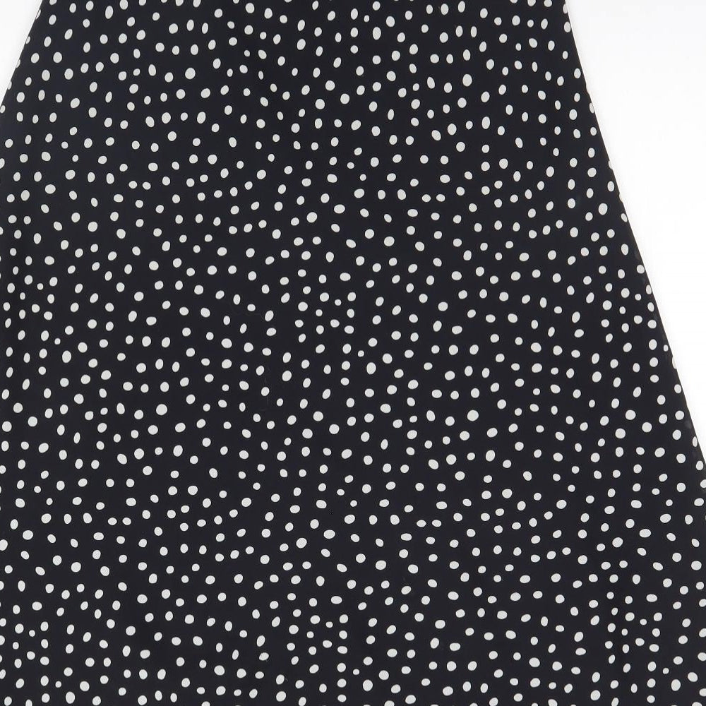 Viyella Womens Black Polka Dot  A-Line Skirt Size 8