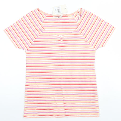 TU Womens Multicoloured Striped  Basic T-Shirt Size 12