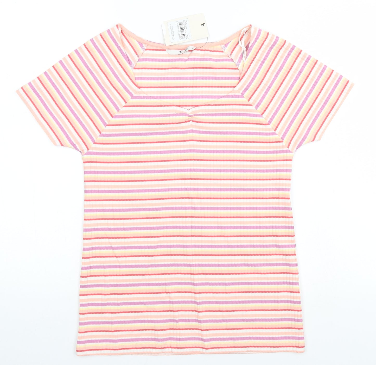 TU Womens Multicoloured Striped  Basic T-Shirt Size 12