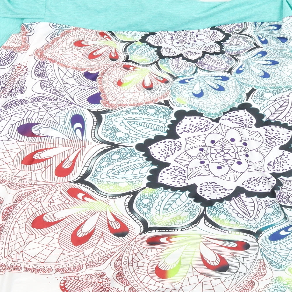 Dressfo Womens White Paisley  A-Line  Size 14