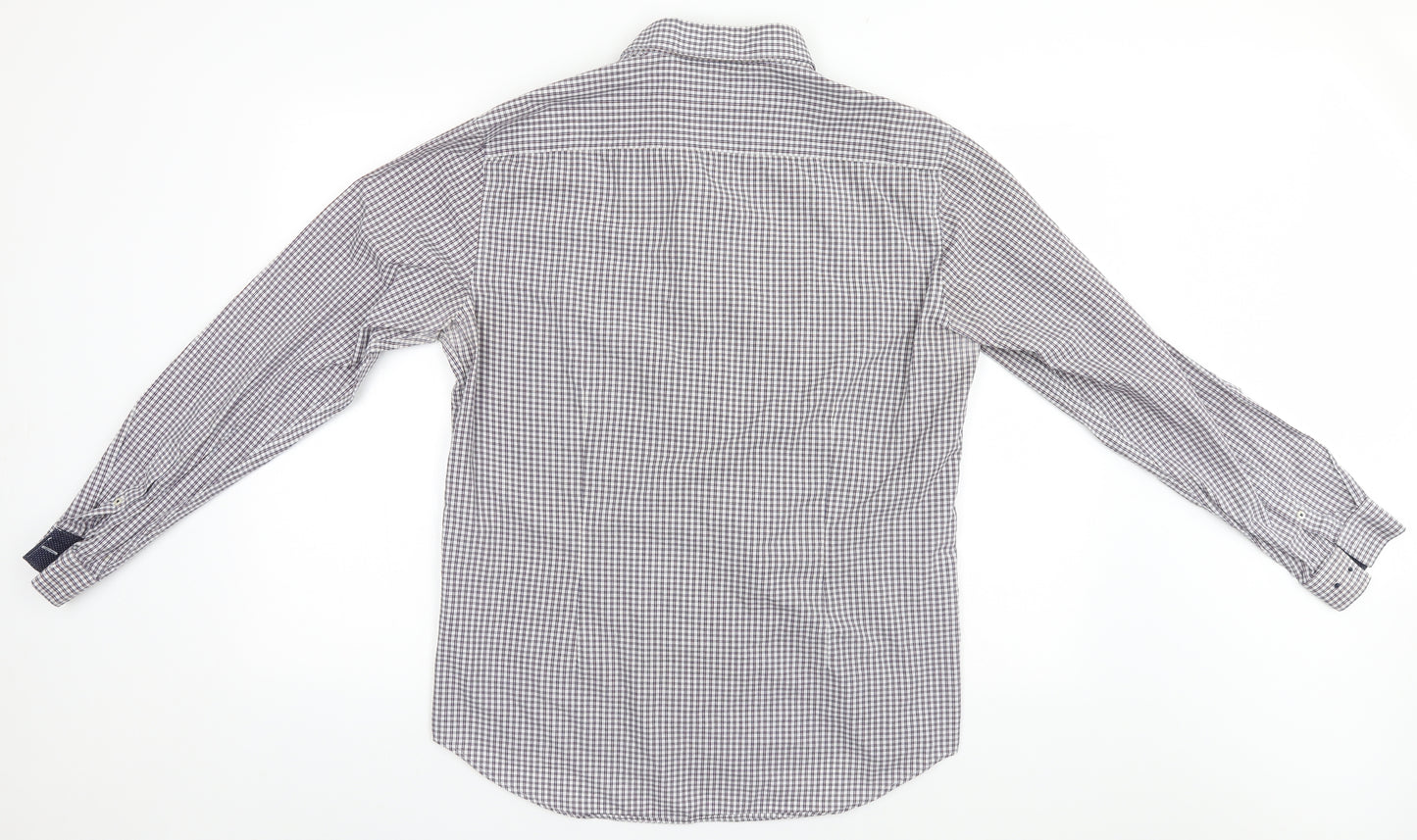 George Womens Blue Plaid  Basic Button-Up Size 16