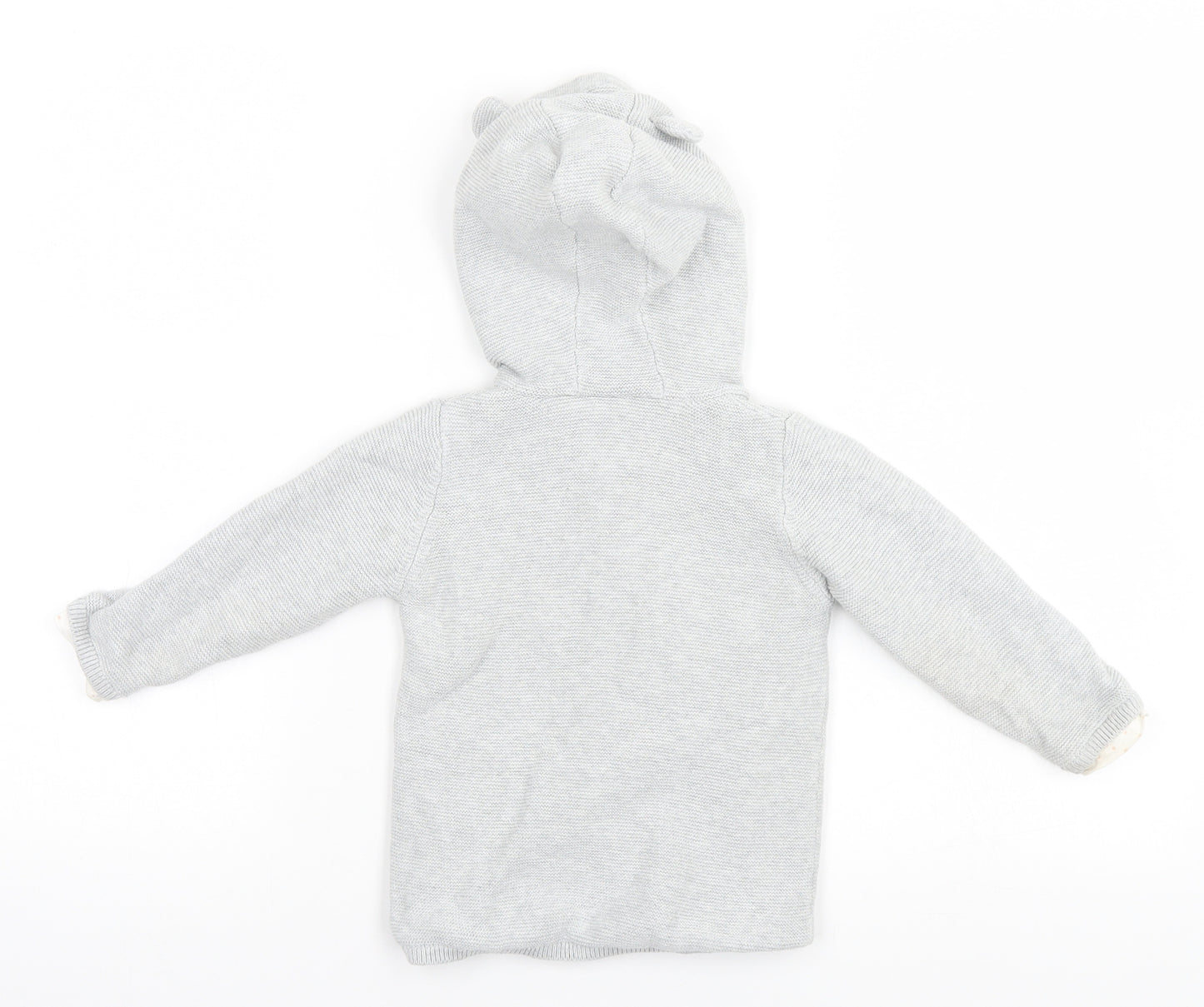 PURE Collection Baby Grey   Cardigan Jumper Size 18-24 Months