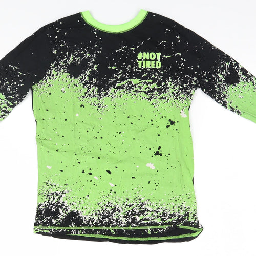 Dunnes Stores Boys Green Solid   Pyjama Top   - #Not Tired