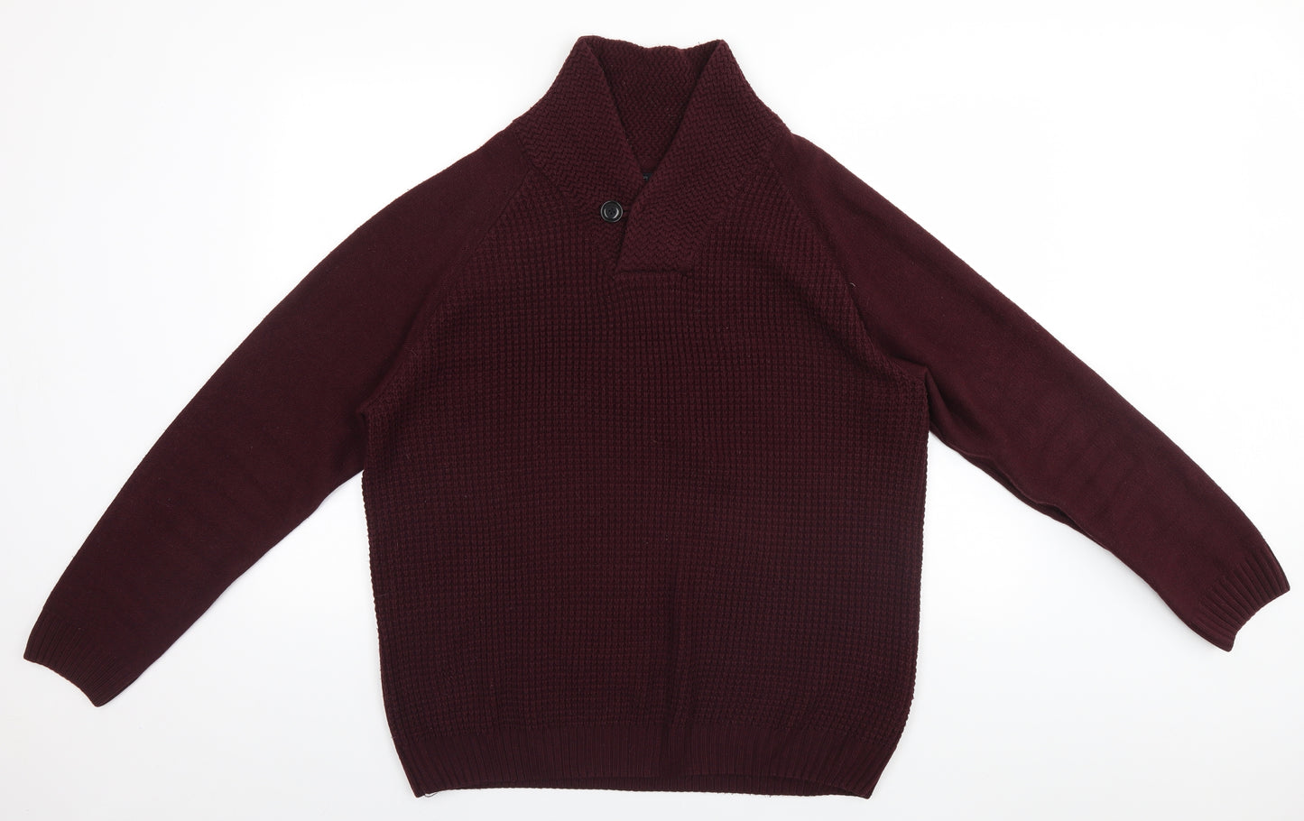 F&F Mens Red   Pullover Jumper Size XL