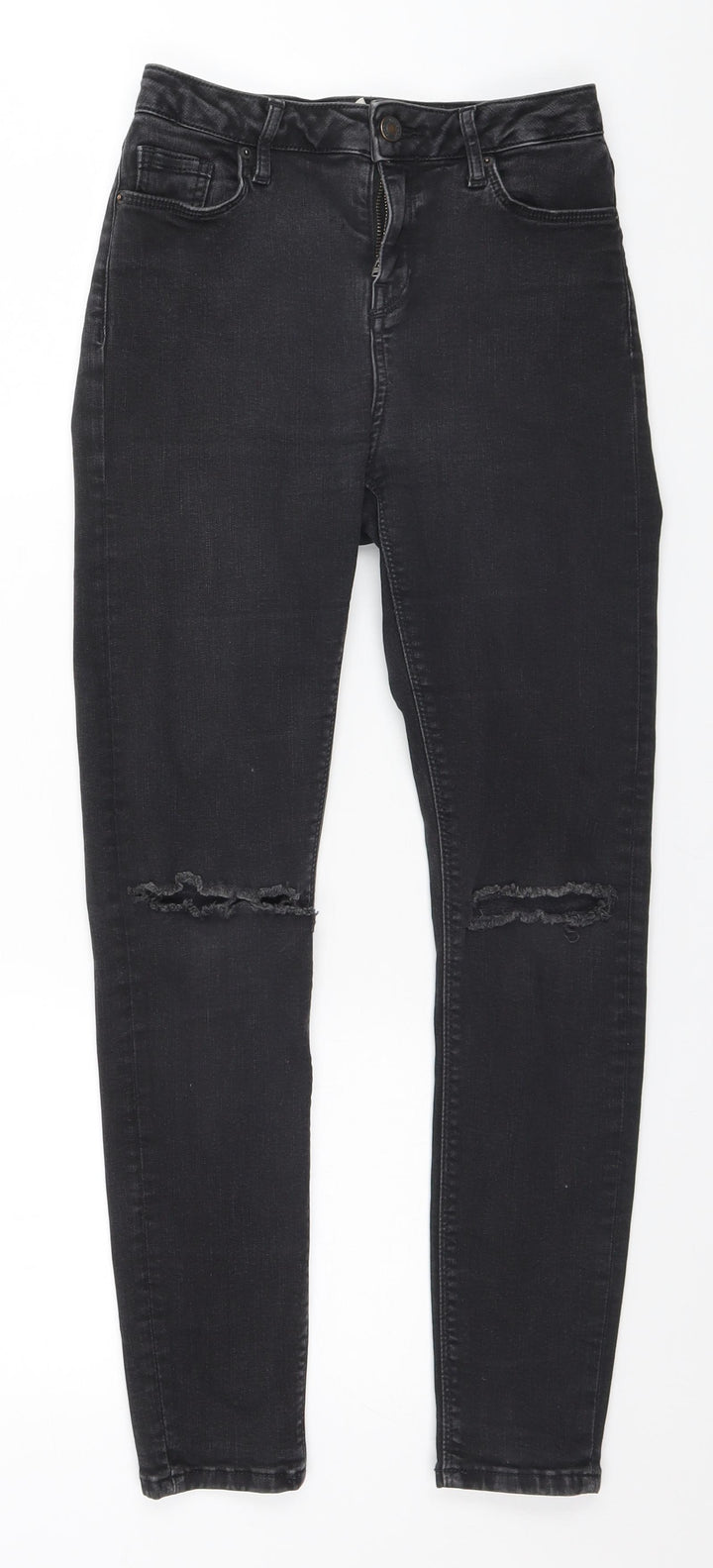 Topshop Womens Black Skinny Jeans Size 26 in L26 in