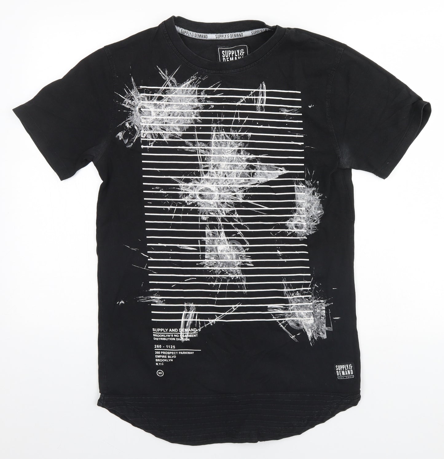 Supply & Demand Co. Mens Black    T-Shirt Size M