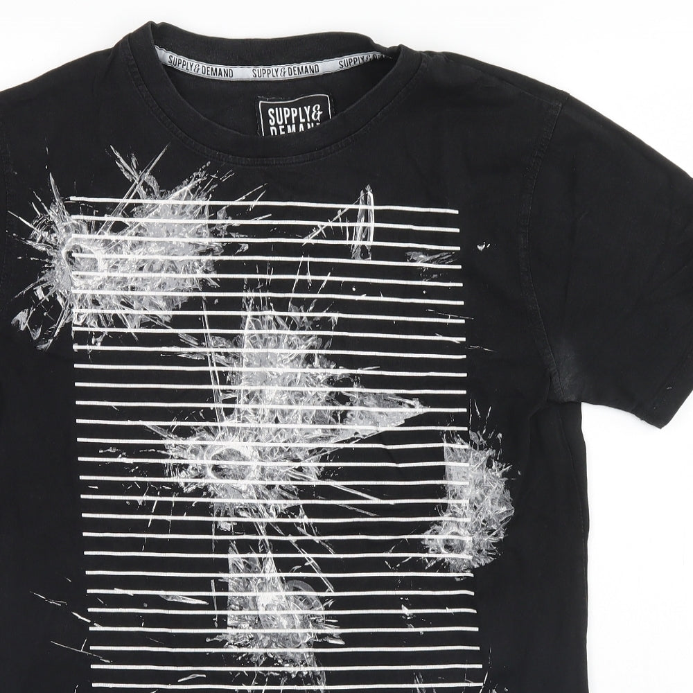 Supply & Demand Co. Mens Black    T-Shirt Size M