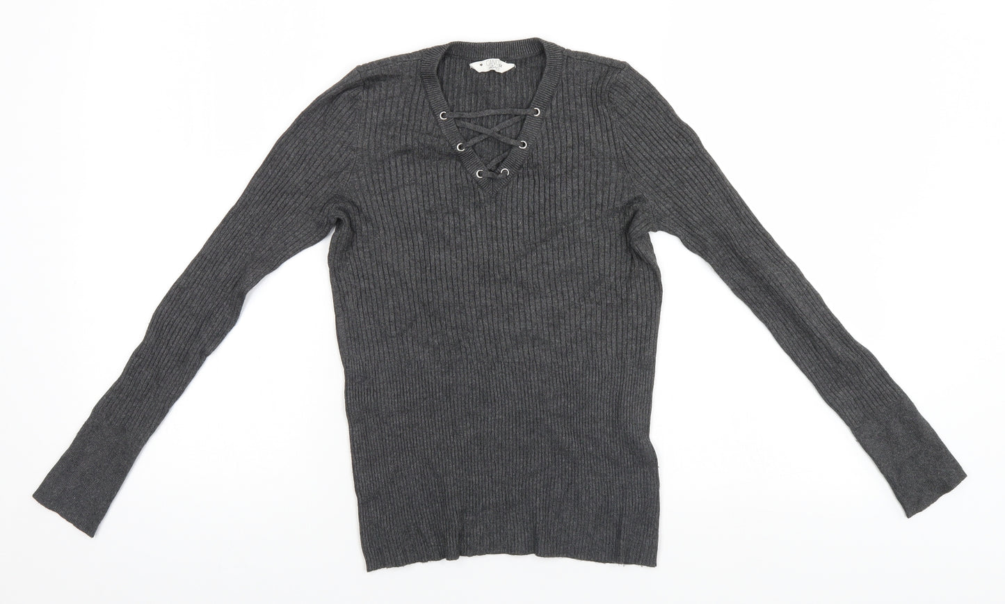 Candy Girls Grey   Pullover Jumper Size 14 Years