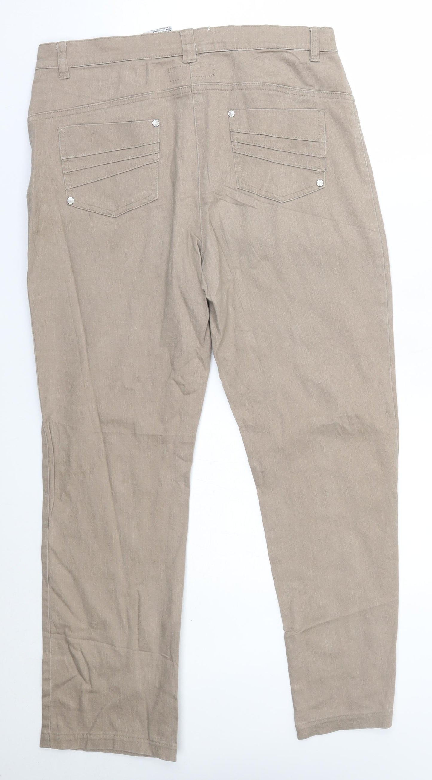 beyleys Womens Beige   Straight Jeans Size 14 L27 in
