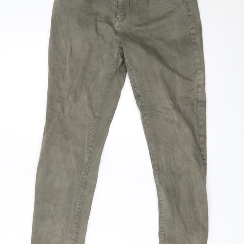 sinsay Womens Green   Skinny Jeans Size M L27 in - elastic cuffs