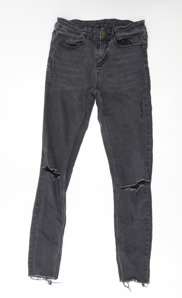 VILA Womens Grey   Skinny Jeans Size 26 in L27 in