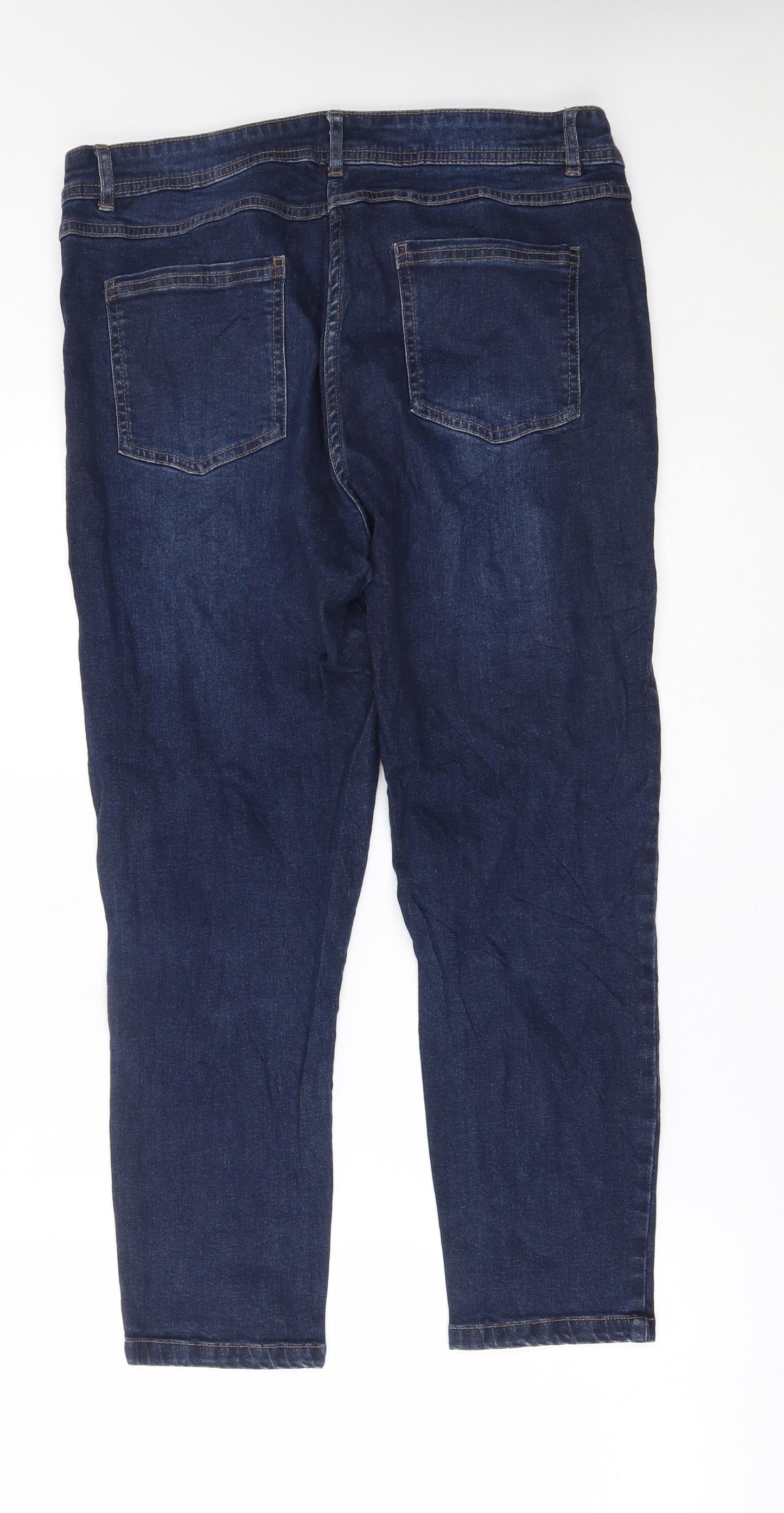 M&Co Womens Blue   Straight Jeans Size 14 L23 in
