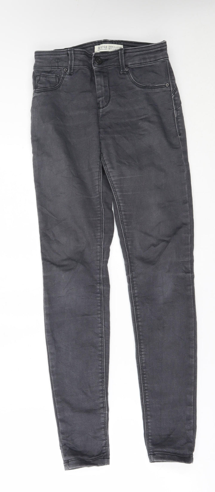Bershka Womens Grey   Skinny Jeans Size 6 L28 in - push up
