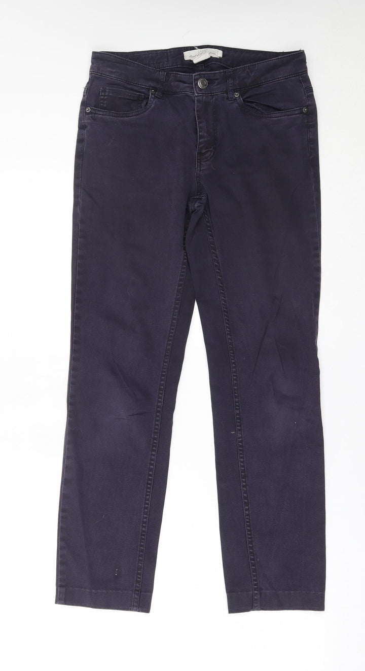 H&M Womens Purple   Straight Jeans Size 10 L25 in