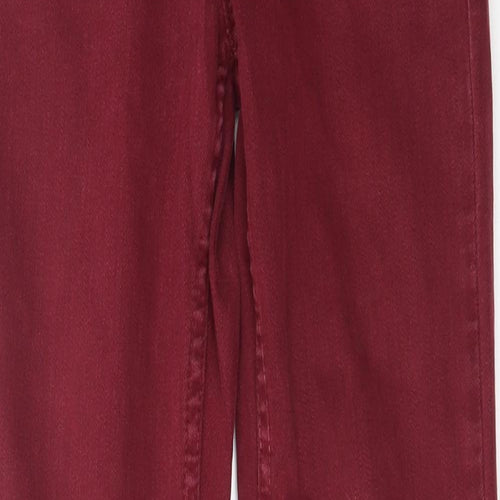 Topshop Womens Red   Skinny Jeans Size 26 in L30 in