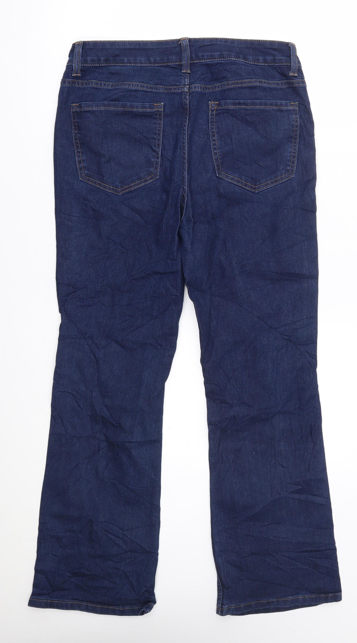 M&S Womens Blue   Bootcut Jeans Size 14 L28 in