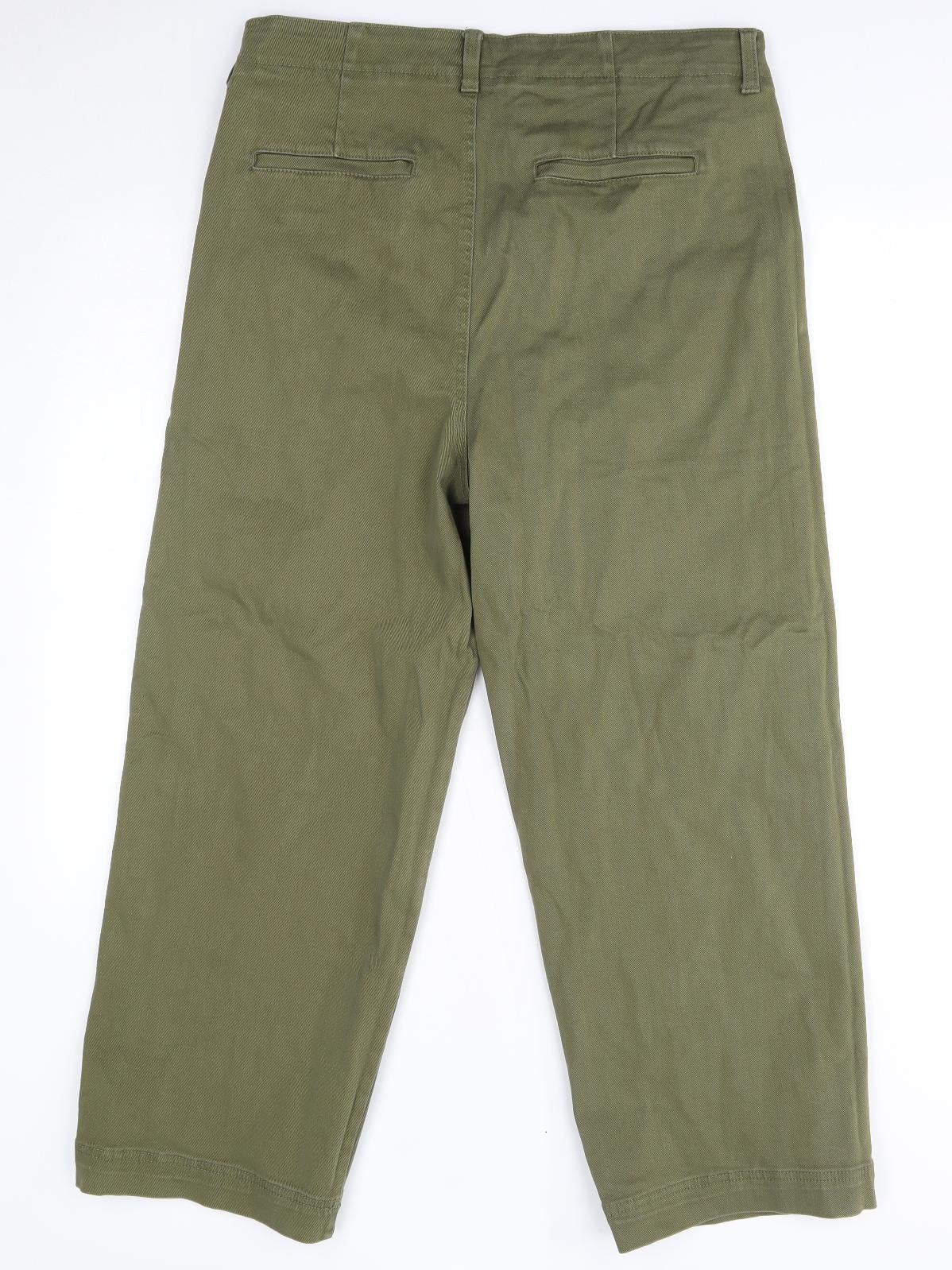 M&S Womens Green   Wide-Leg Jeans Size 16 L27 in
