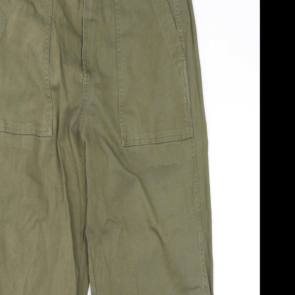 M&S Womens Green   Wide-Leg Jeans Size 16 L27 in