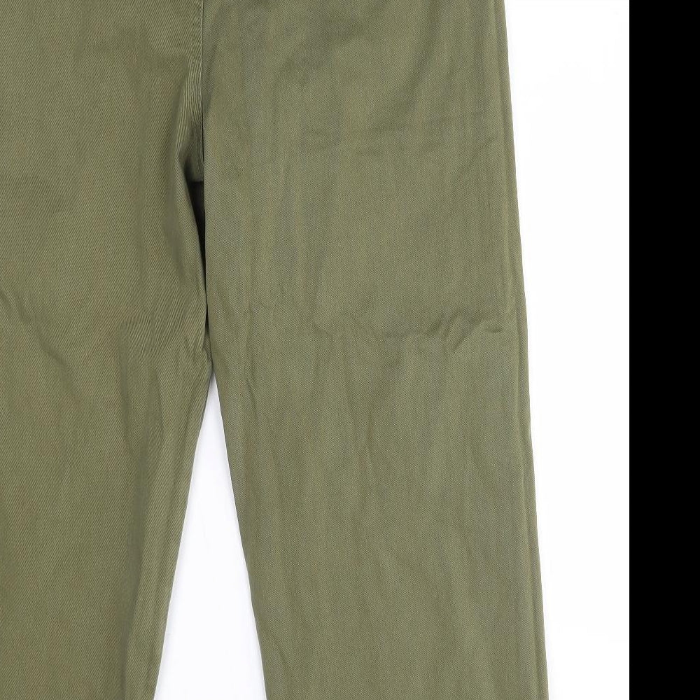 M&S Womens Green   Wide-Leg Jeans Size 16 L27 in