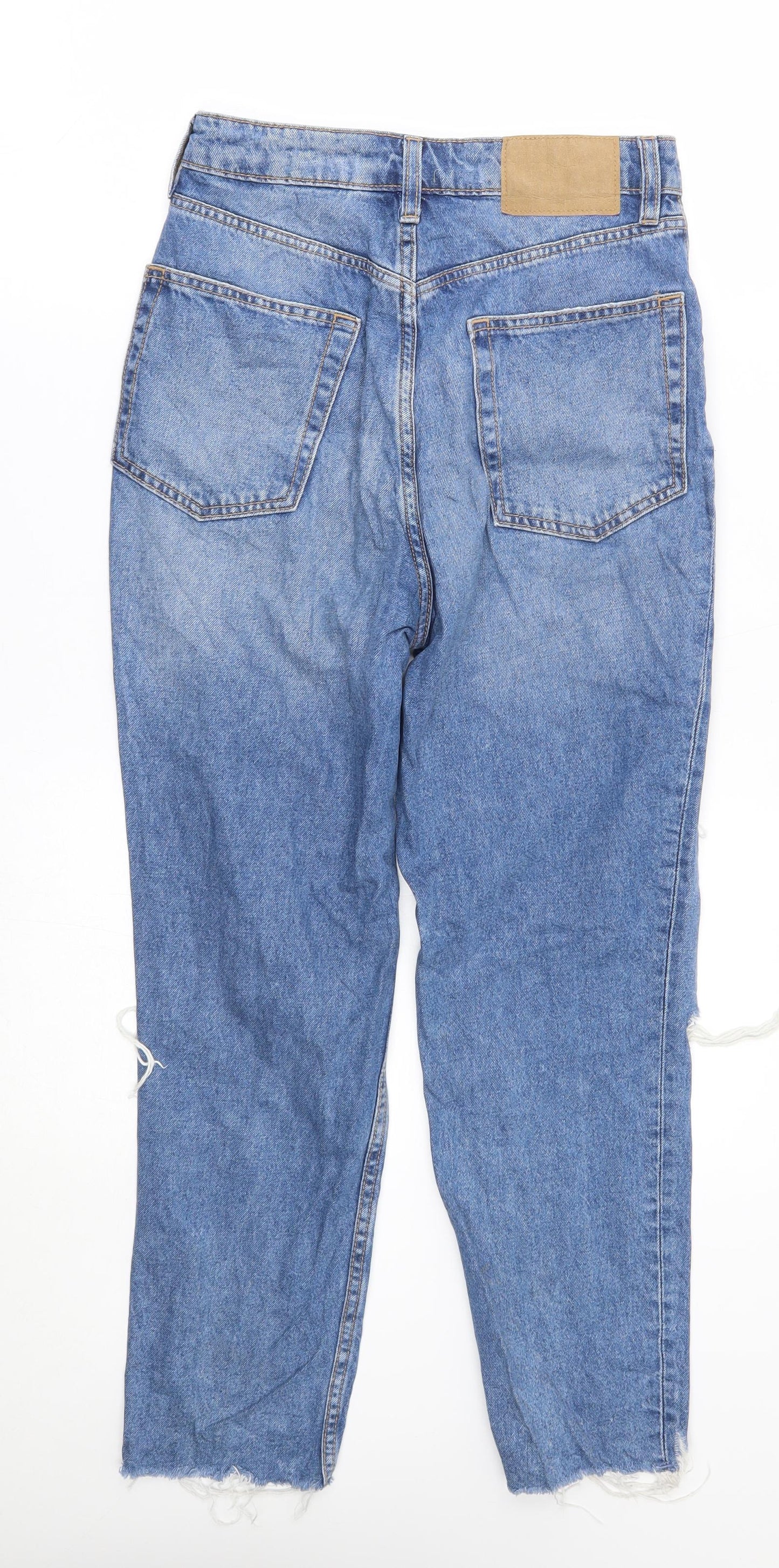 H&M Womens Blue   Tapered Jeans Size 8 L25 in