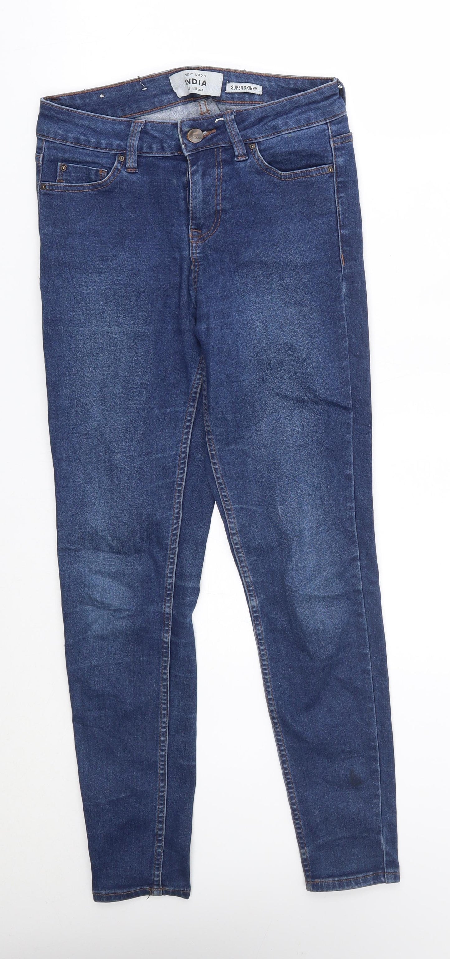 New Look Womens Blue   Skinny Jeans Size 8 L27 in - super skinny