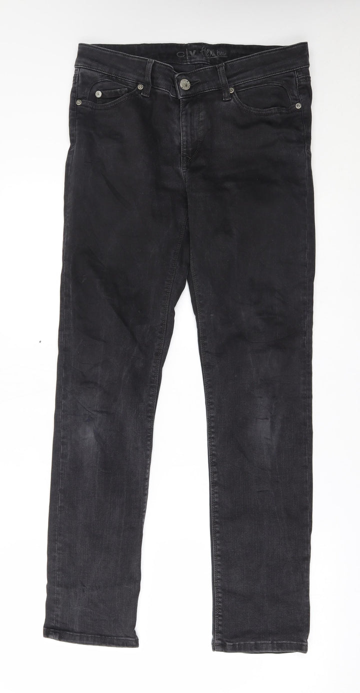 CV Womens Black Straight Jeans Size 12 L29 in