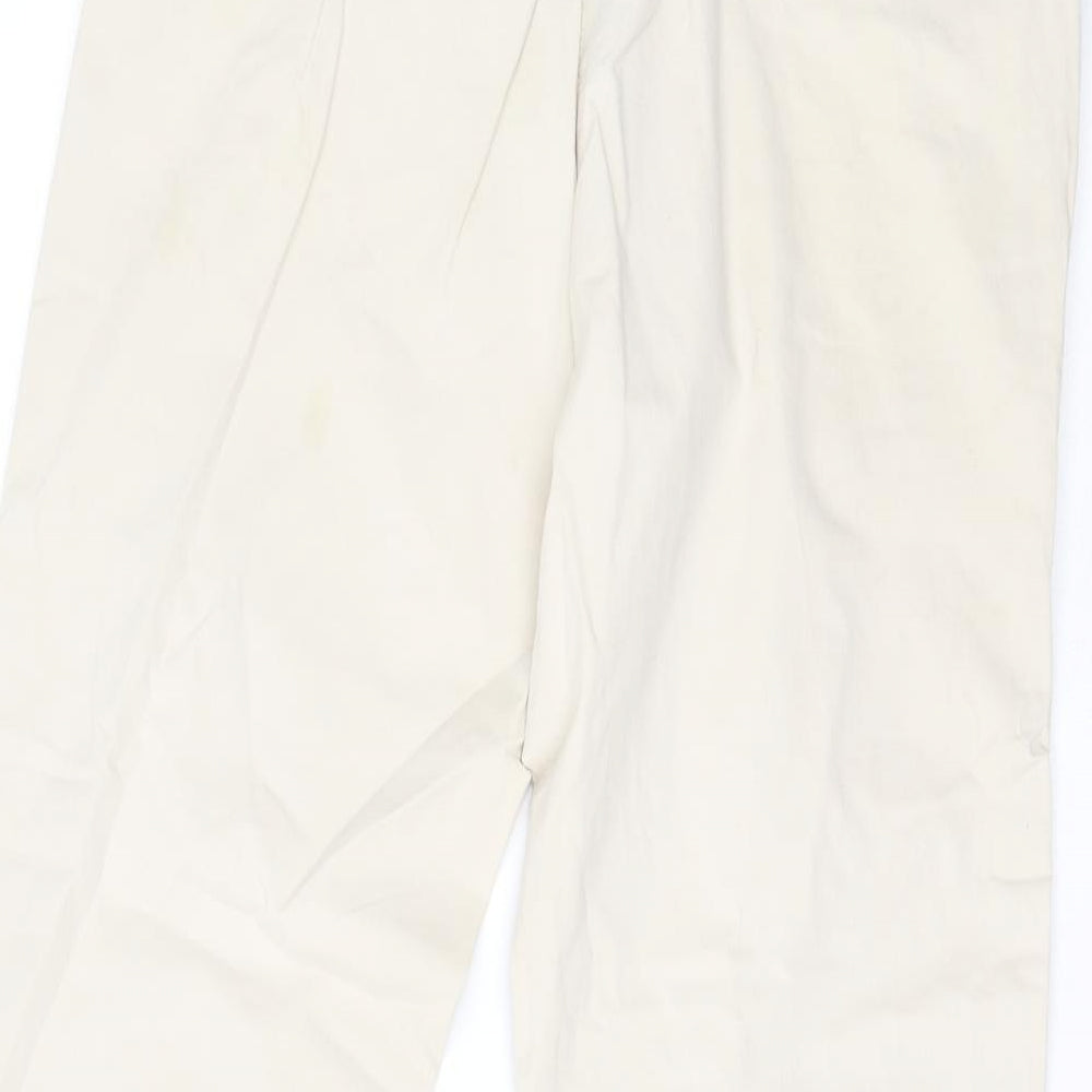 Crane Womens Beige   Chino Trousers Size 14 L24 in