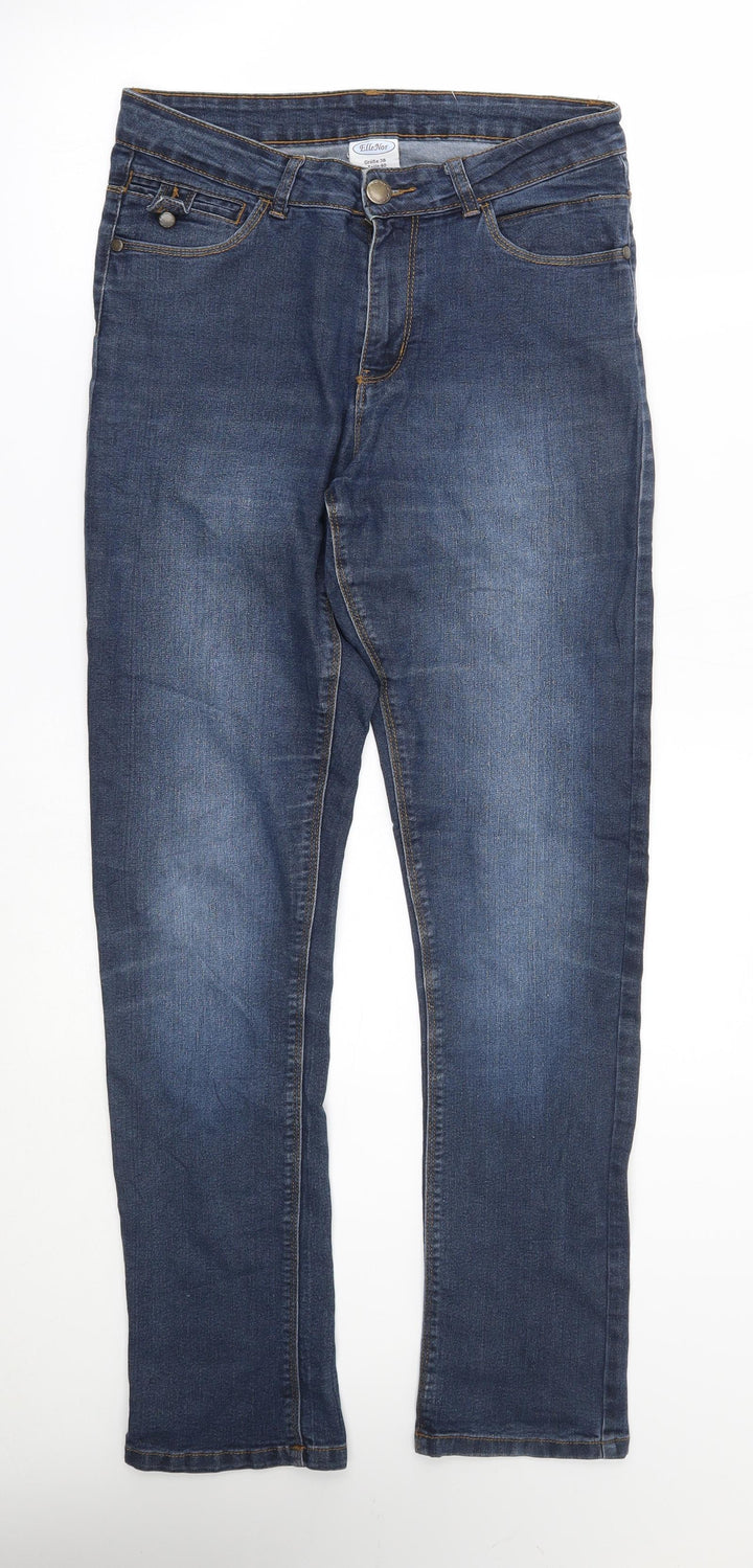 elle nor Womens Blue   Straight Jeans Size 28 in L30 in