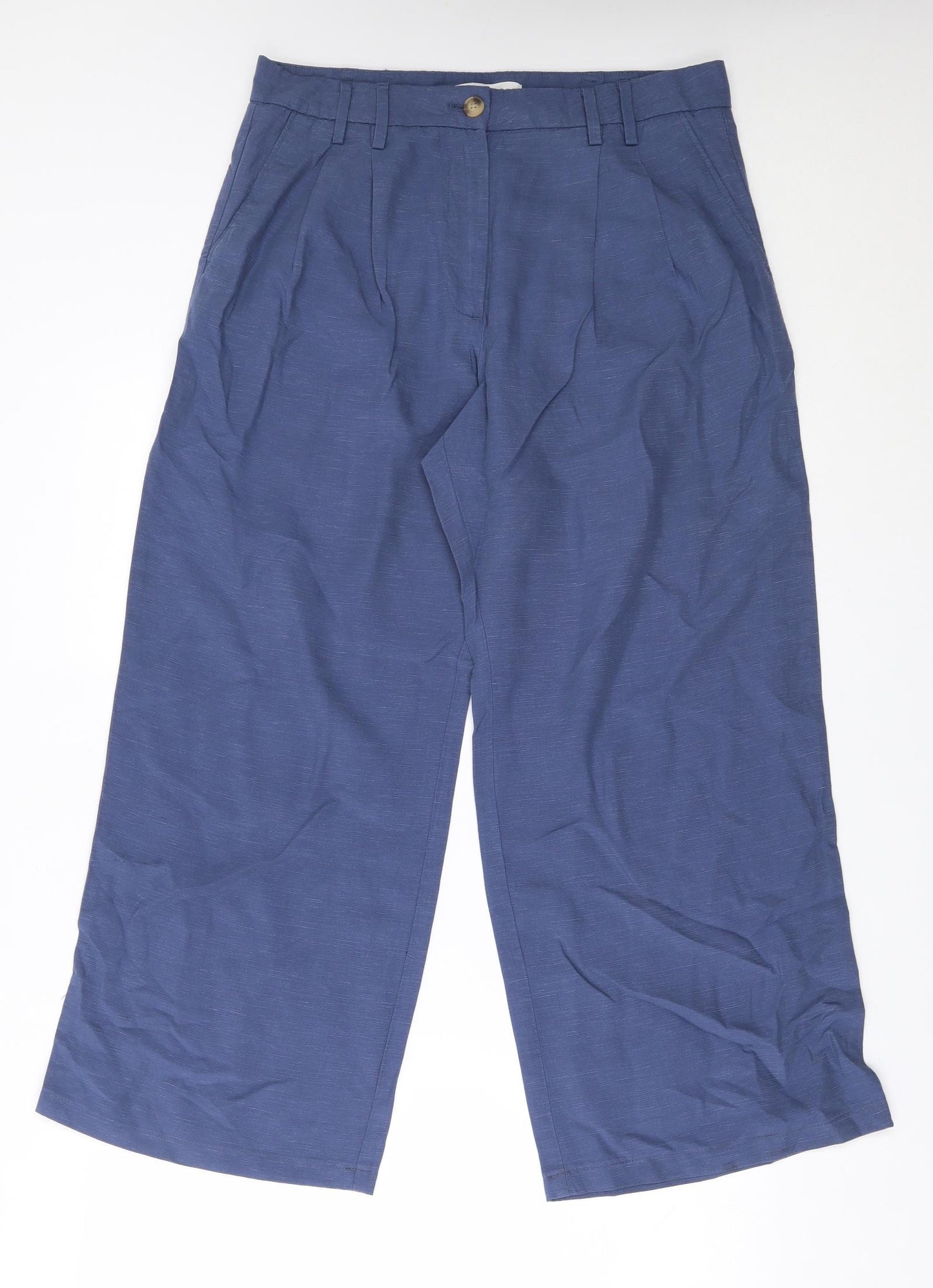 M&S Womens Blue   Trousers  Size 12 L27 in