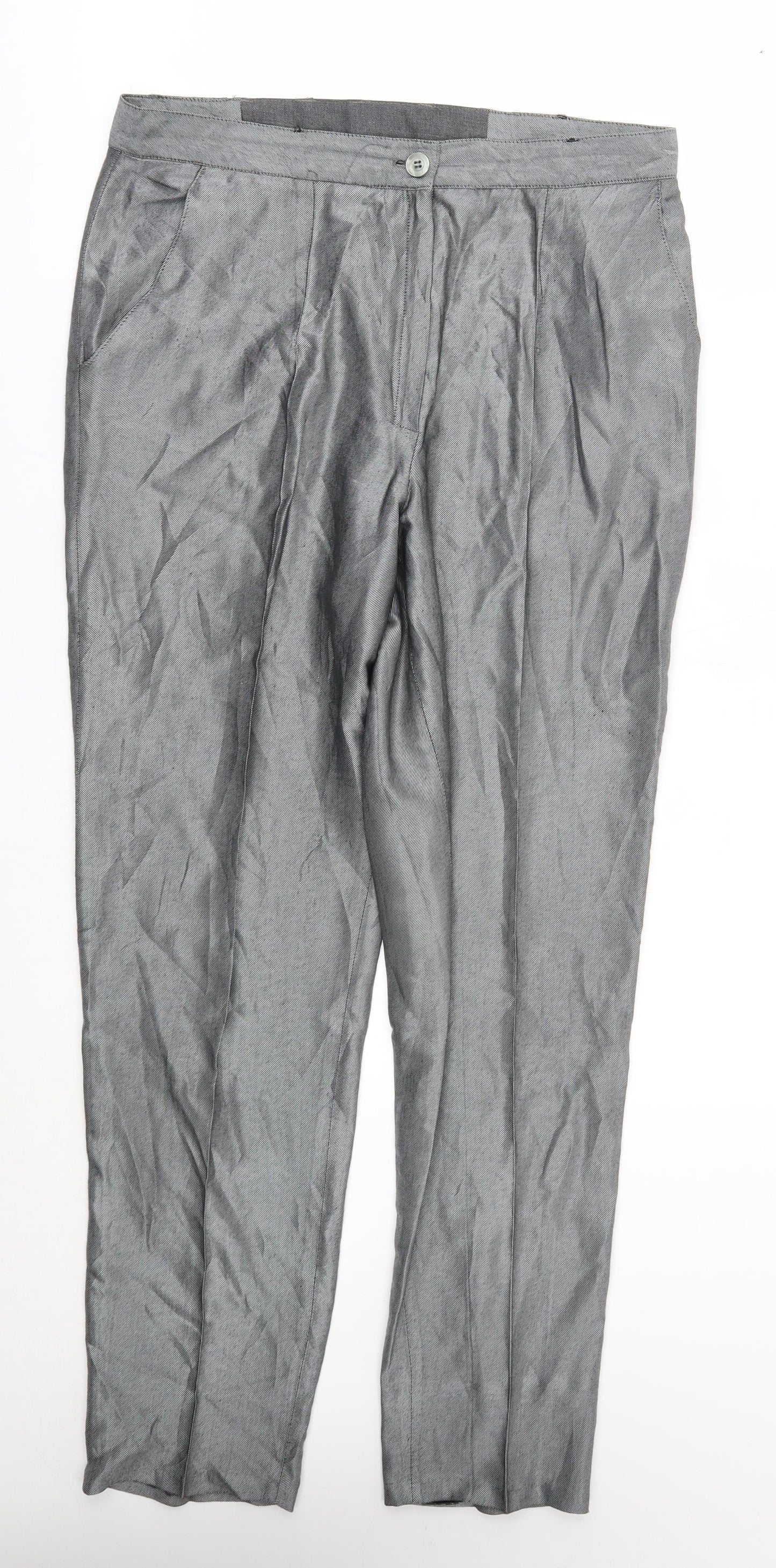 Preworn Womens Grey   Trousers  Size 10 L28 in