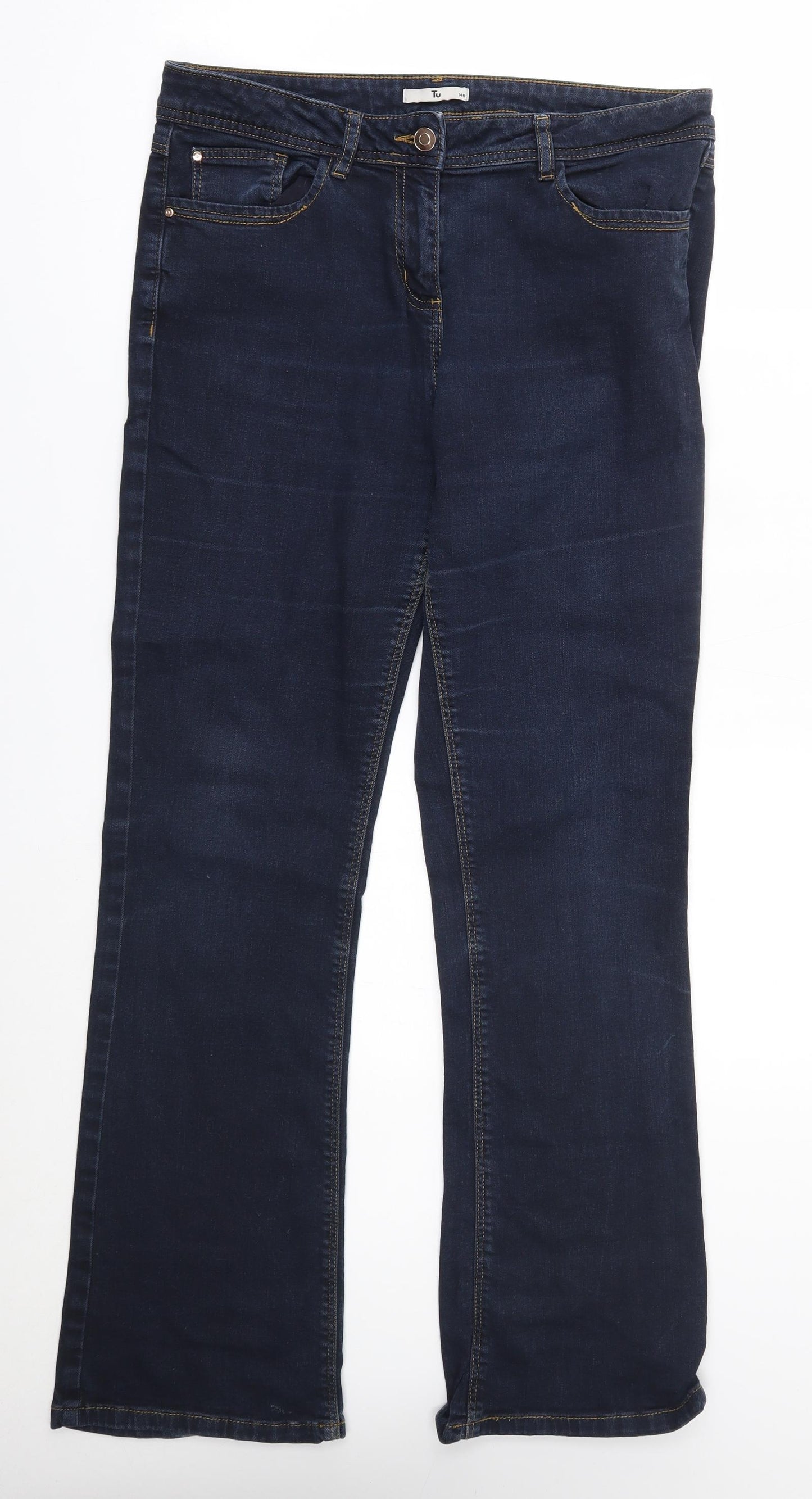 TU Womens Blue   Bootcut Jeans Size 14 L31 in