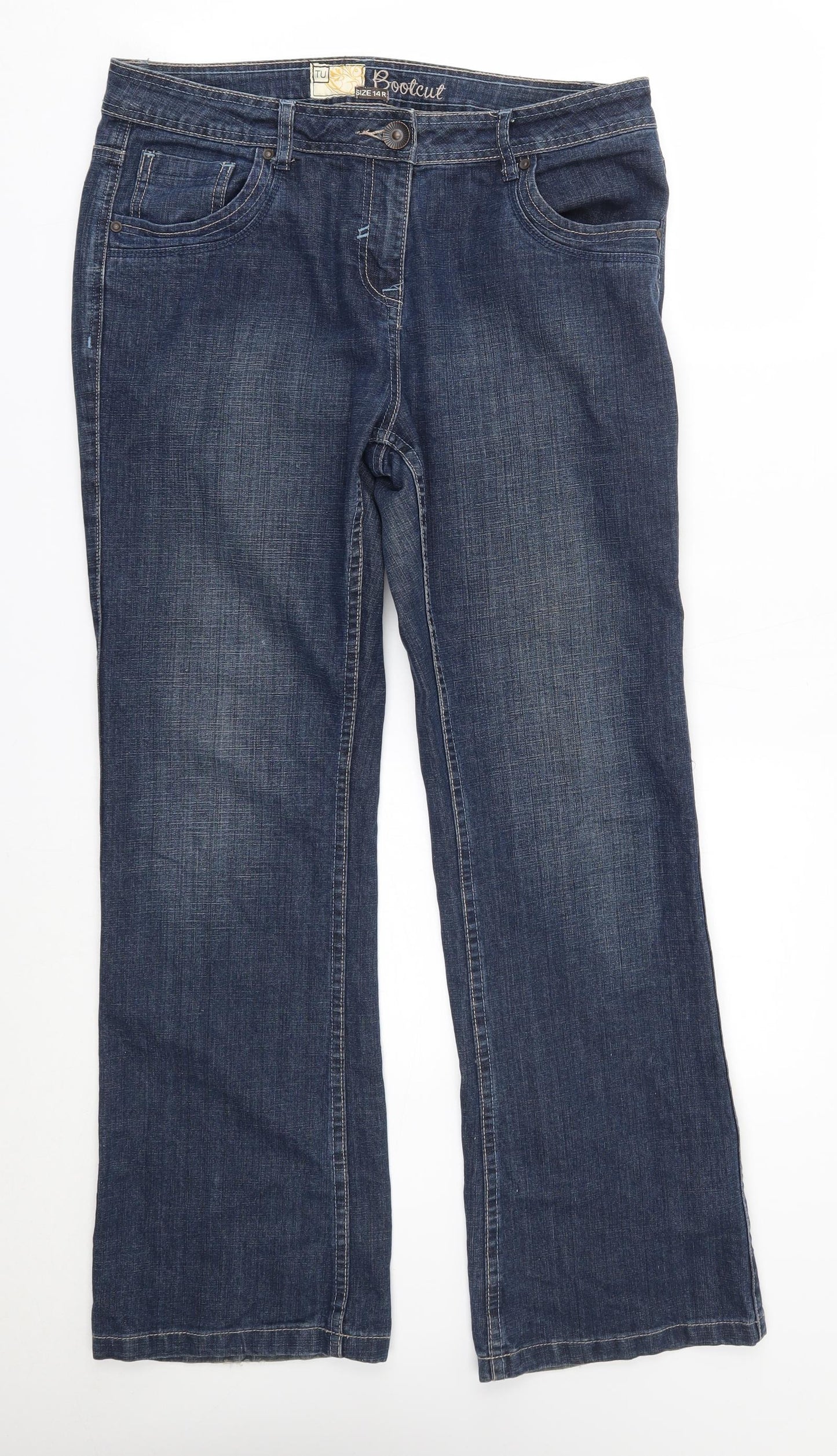 TU Womens Blue   Bootcut Jeans Size 14 L30 in