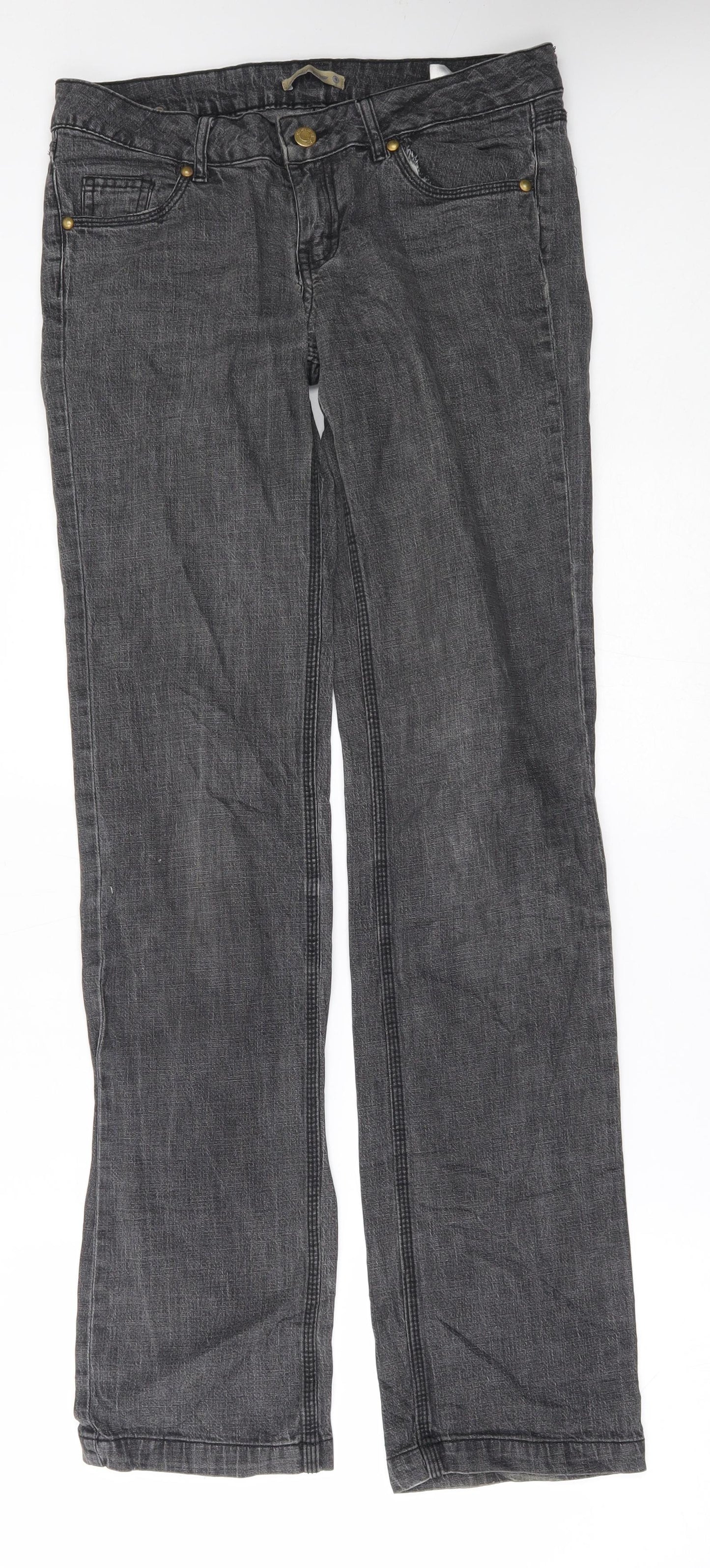 calliope Womens Grey   Straight Jeans Size M L32 in