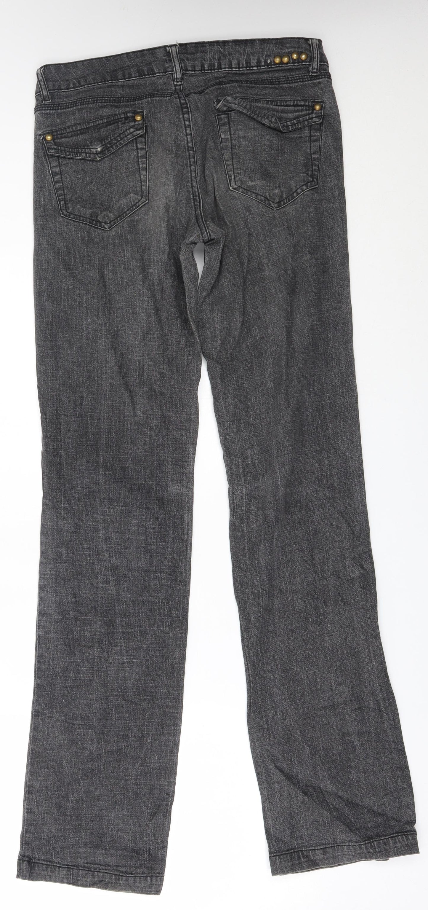 calliope Womens Grey   Straight Jeans Size M L32 in
