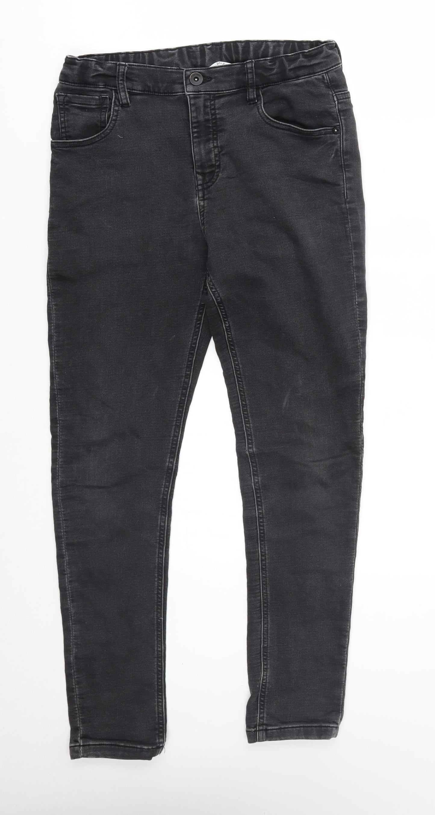 M&S Girls Grey   Straight Jeans Size 12-13 Years