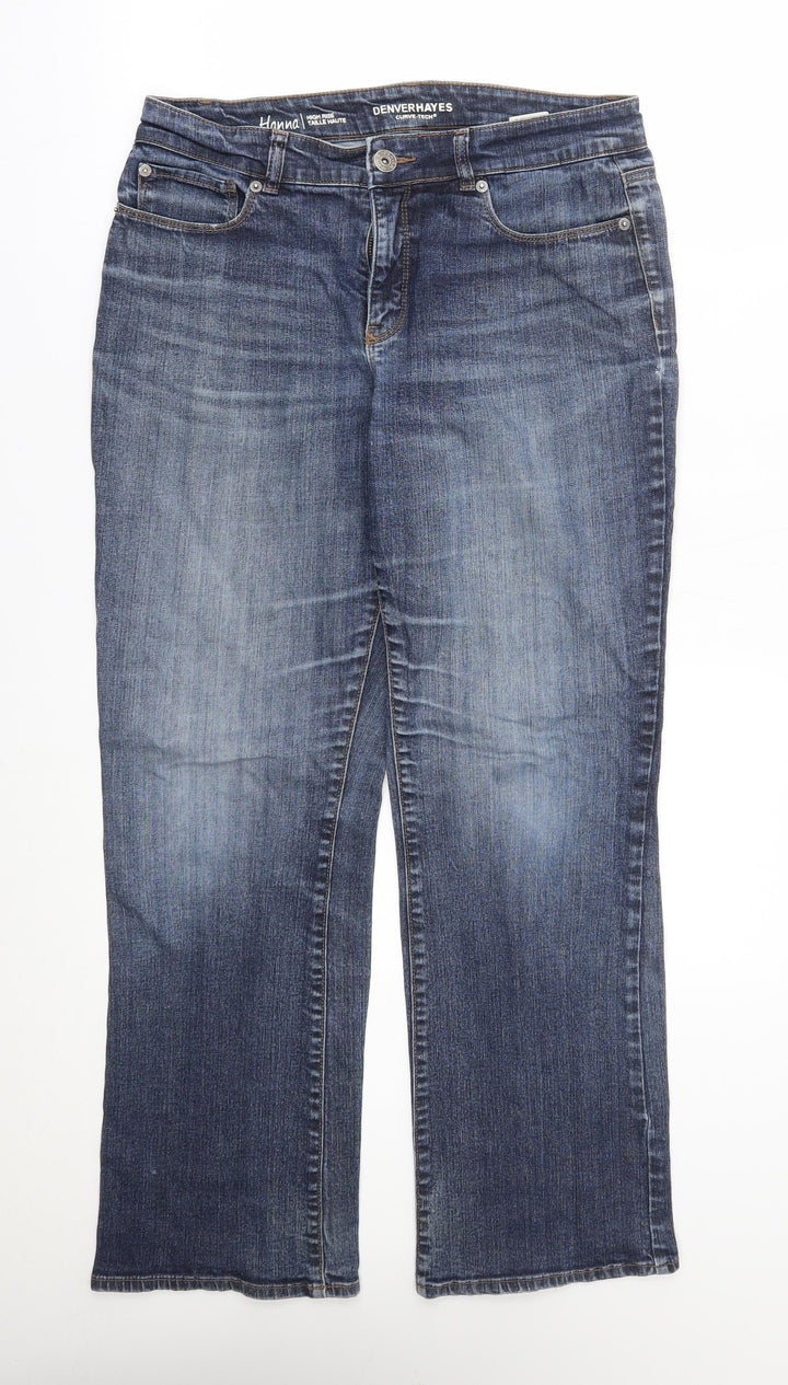 Denver Hayes Womens Blue Straight Jeans Size 32 in L29 in
