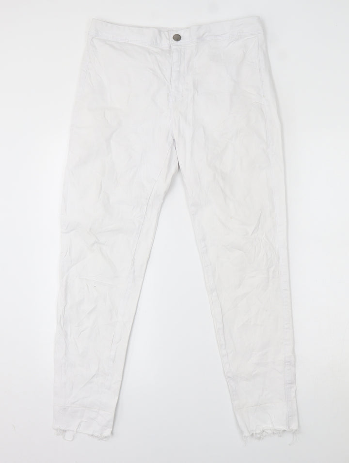 denim 1982 Womens White   Skinny Jeans Size 16 L26 in