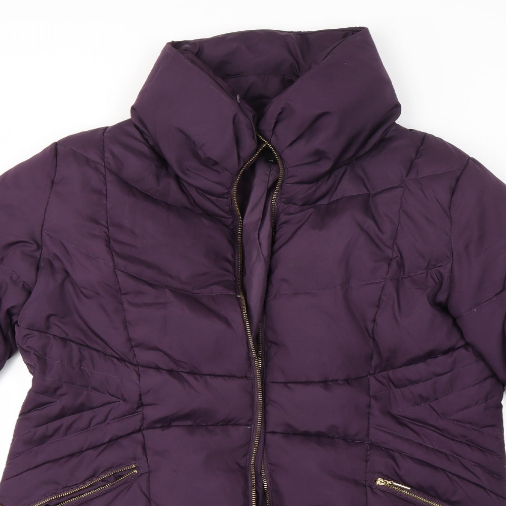 Centigrade Womens Purple   Overcoat Coat Size M