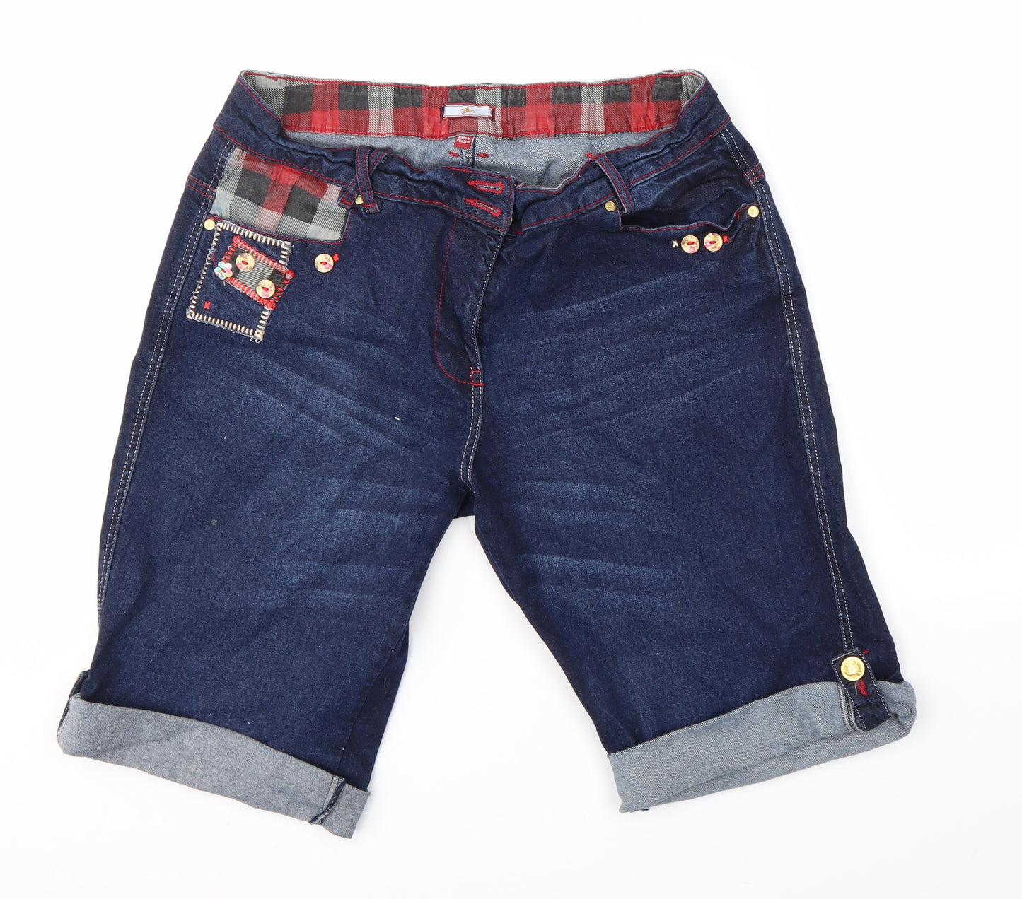 Joe Browns Womens Blue   Biker Shorts Size 16