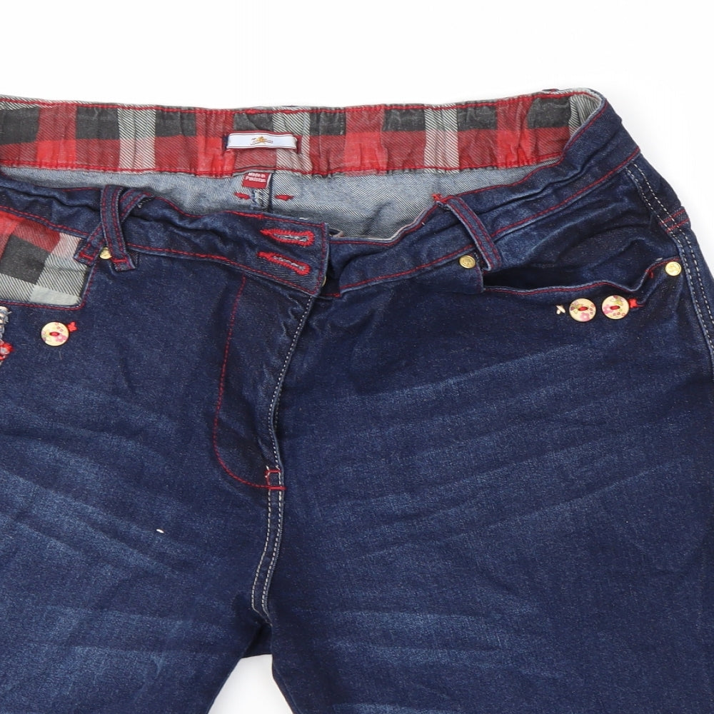 Joe Browns Womens Blue   Biker Shorts Size 16