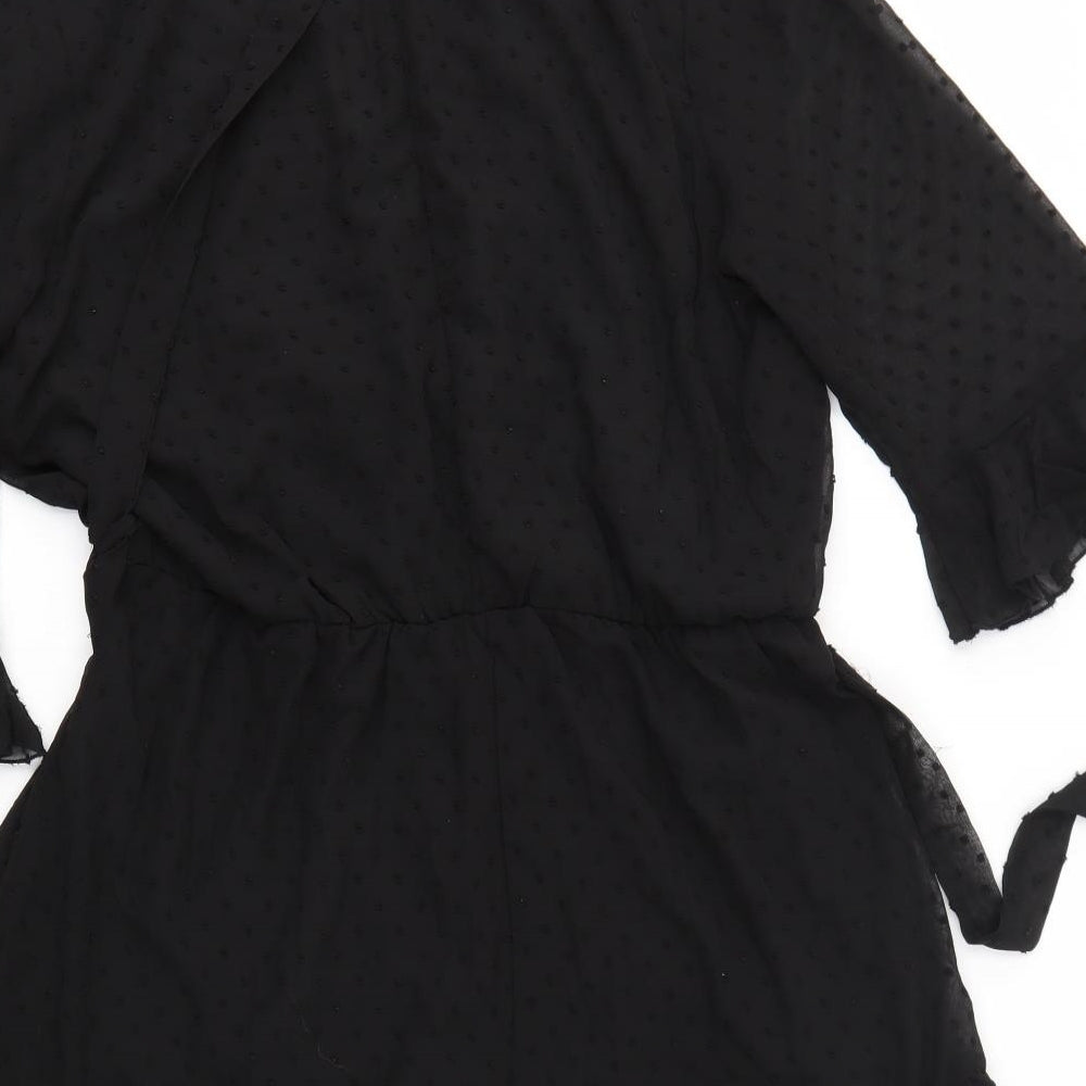 Boohoo Womens Black   Playsuit One-Piece Size 20