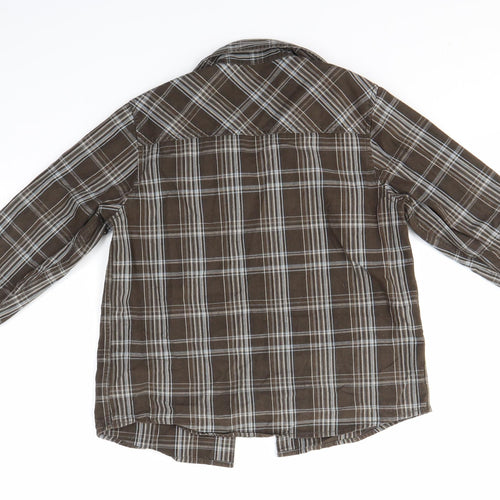 NEXT Boys Brown Check  Basic Button-Up Size 8 Years